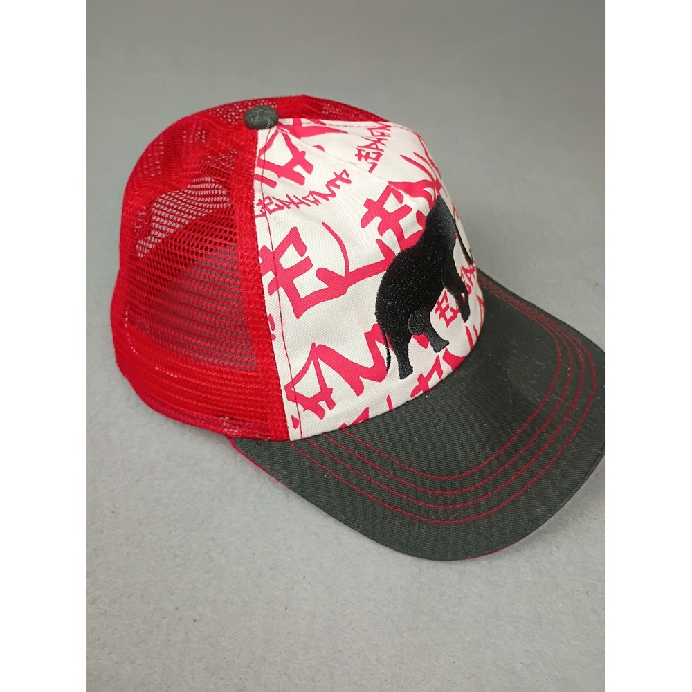 Saint Louis Zoo Elephant Trucker Hat Red White Black Mesh Snapback Cap